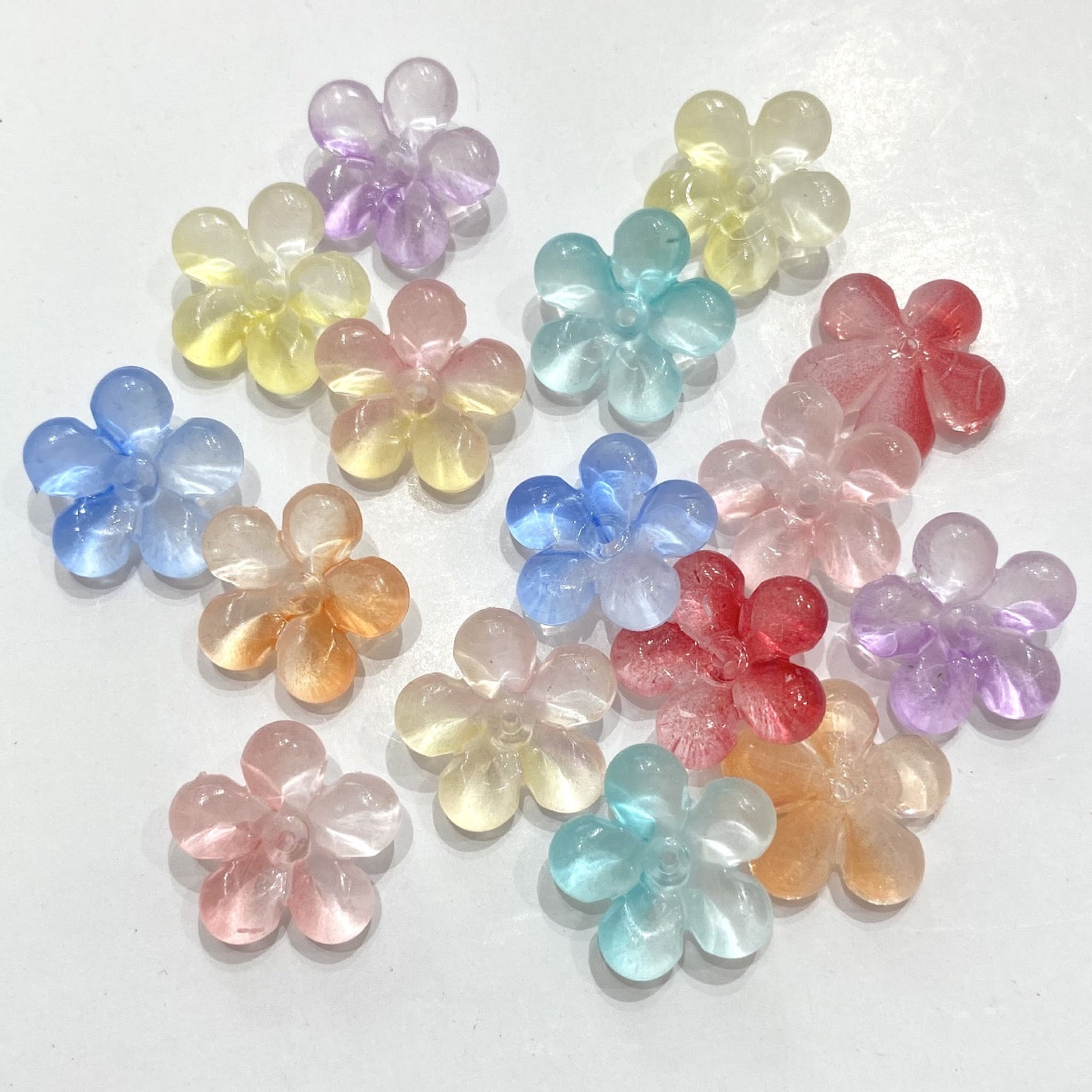 22mm Five-Petal Flower Two-Color Gradient 100g/bag