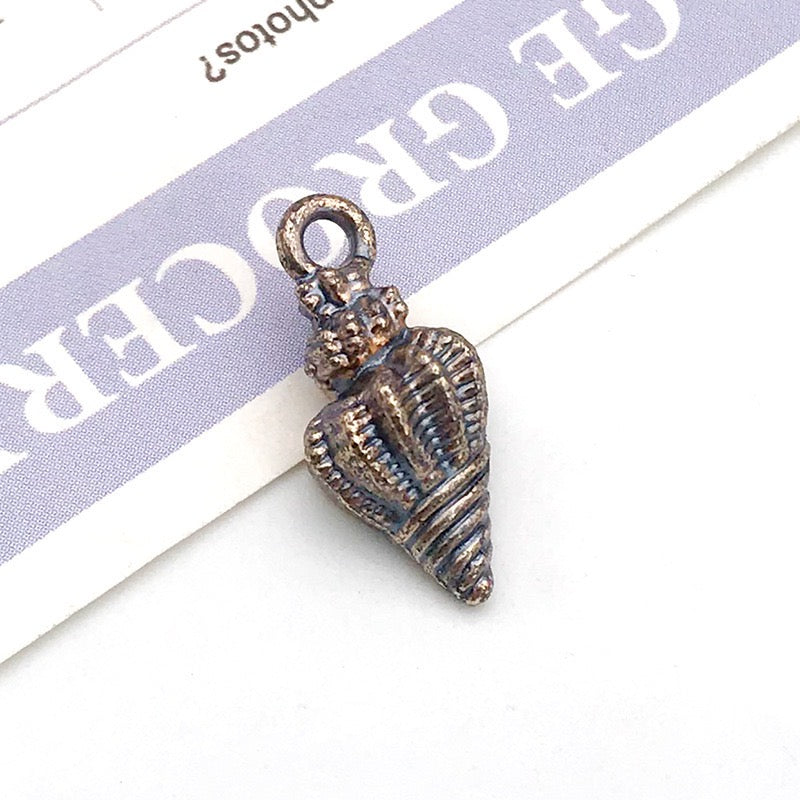 Alloy Conch Marine Life Pendant DIY Accessories 9 x 19mm