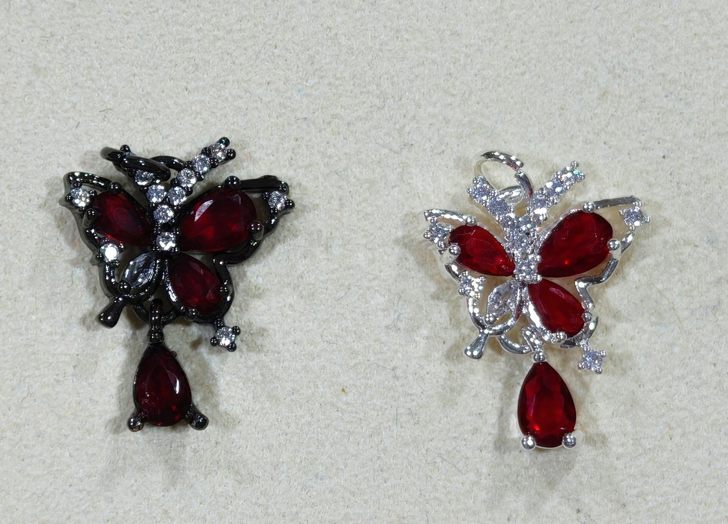 21*23mm Zircon-encrusted butterfly pendant, DIY handmade