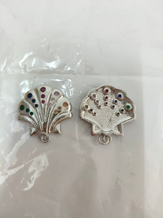 Colorful Rhinestone Shell Pendant – DIY Craft Accessory