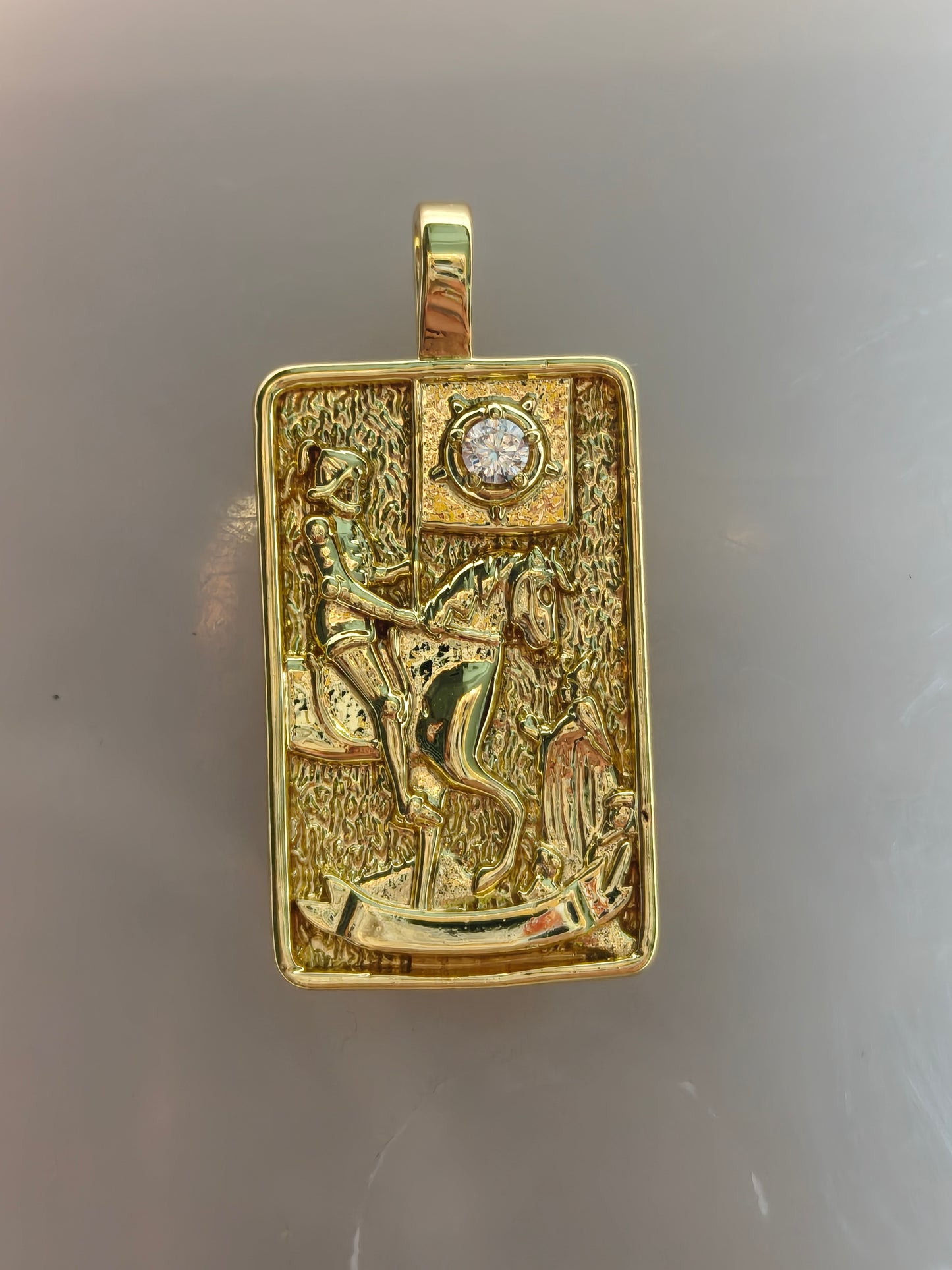 22 Ace Tarot Pendants | Fully Set with Rhinestones & Colorfast Electroplated Gold