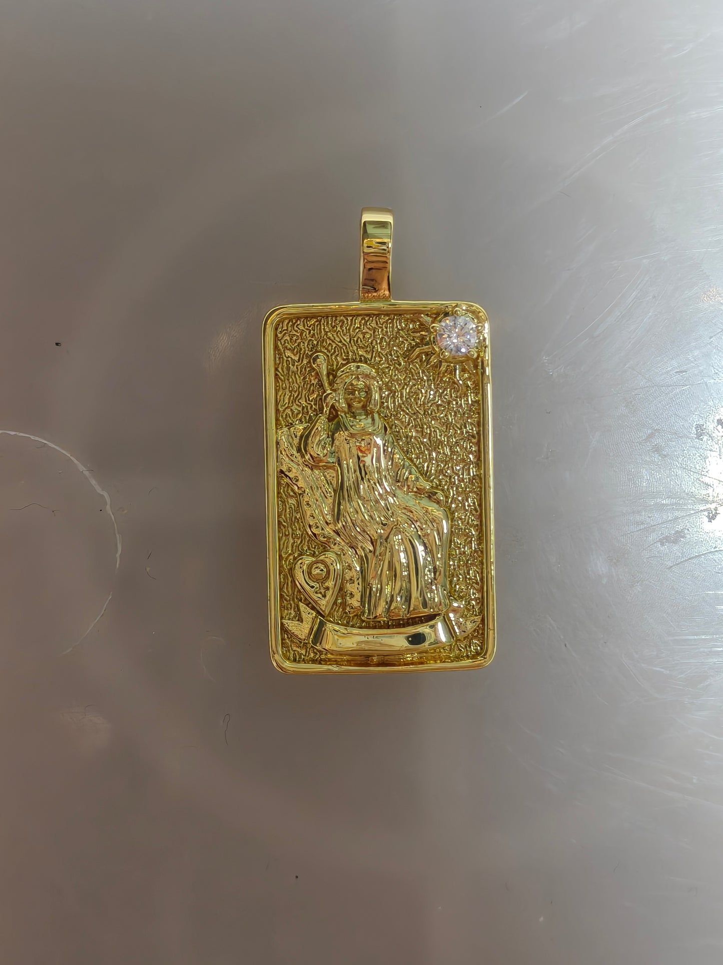 22 Ace Tarot Pendants | Fully Set with Rhinestones & Colorfast Electroplated Gold