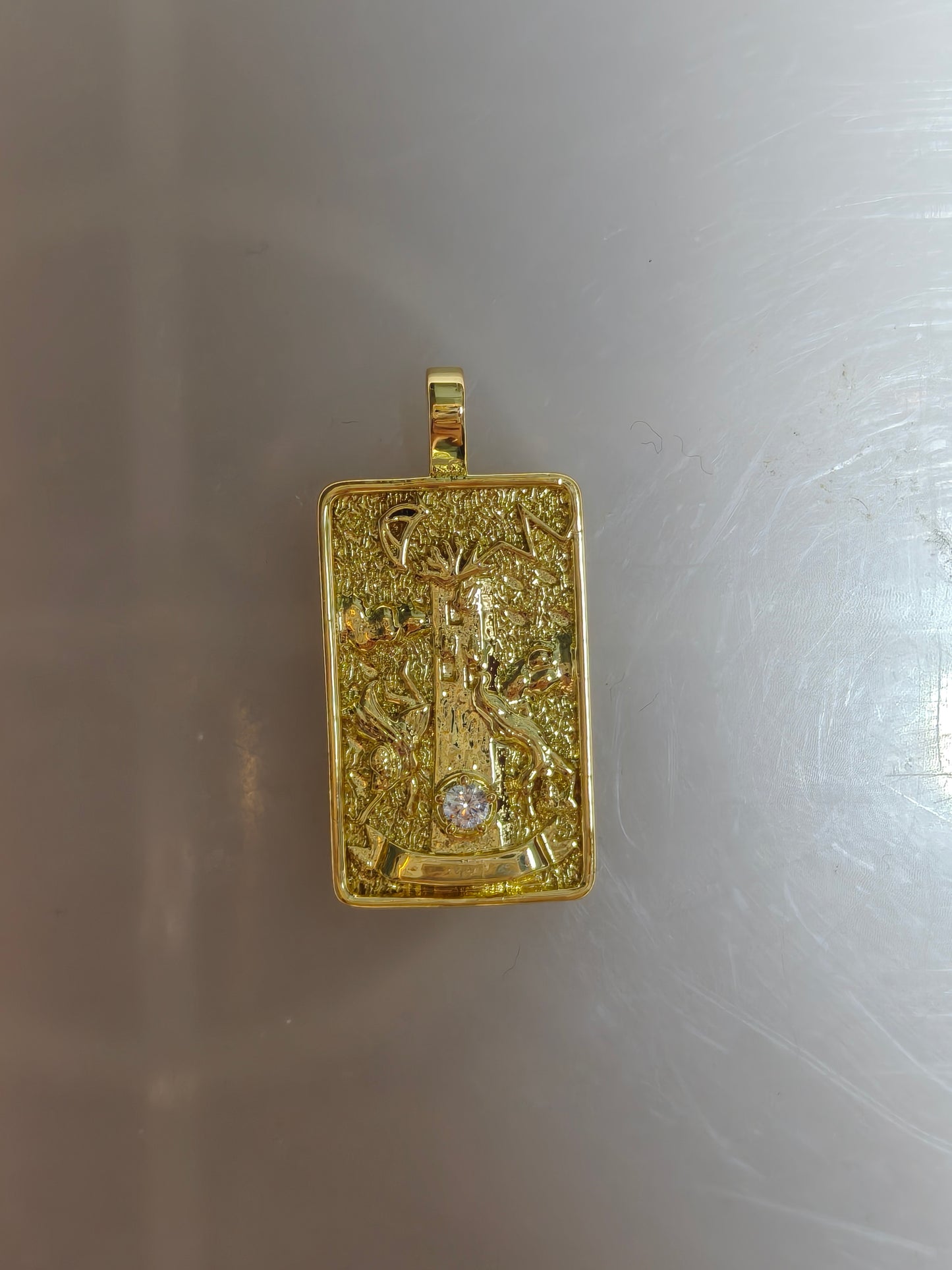 22 Ace Tarot Pendants | Fully Set with Rhinestones & Colorfast Electroplated Gold