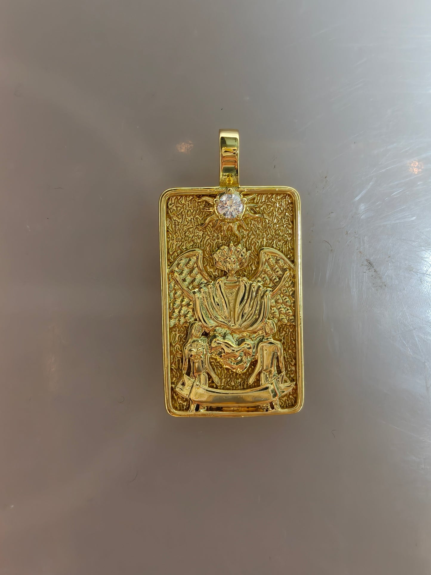 22 Ace Tarot Pendants | Fully Set with Rhinestones & Colorfast Electroplated Gold