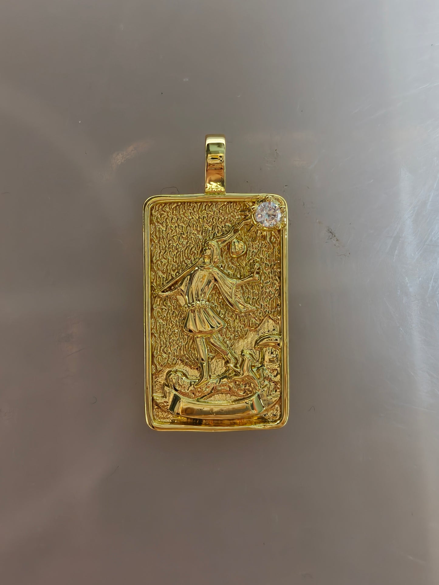 22 Ace Tarot Pendants | Fully Set with Rhinestones & Colorfast Electroplated Gold