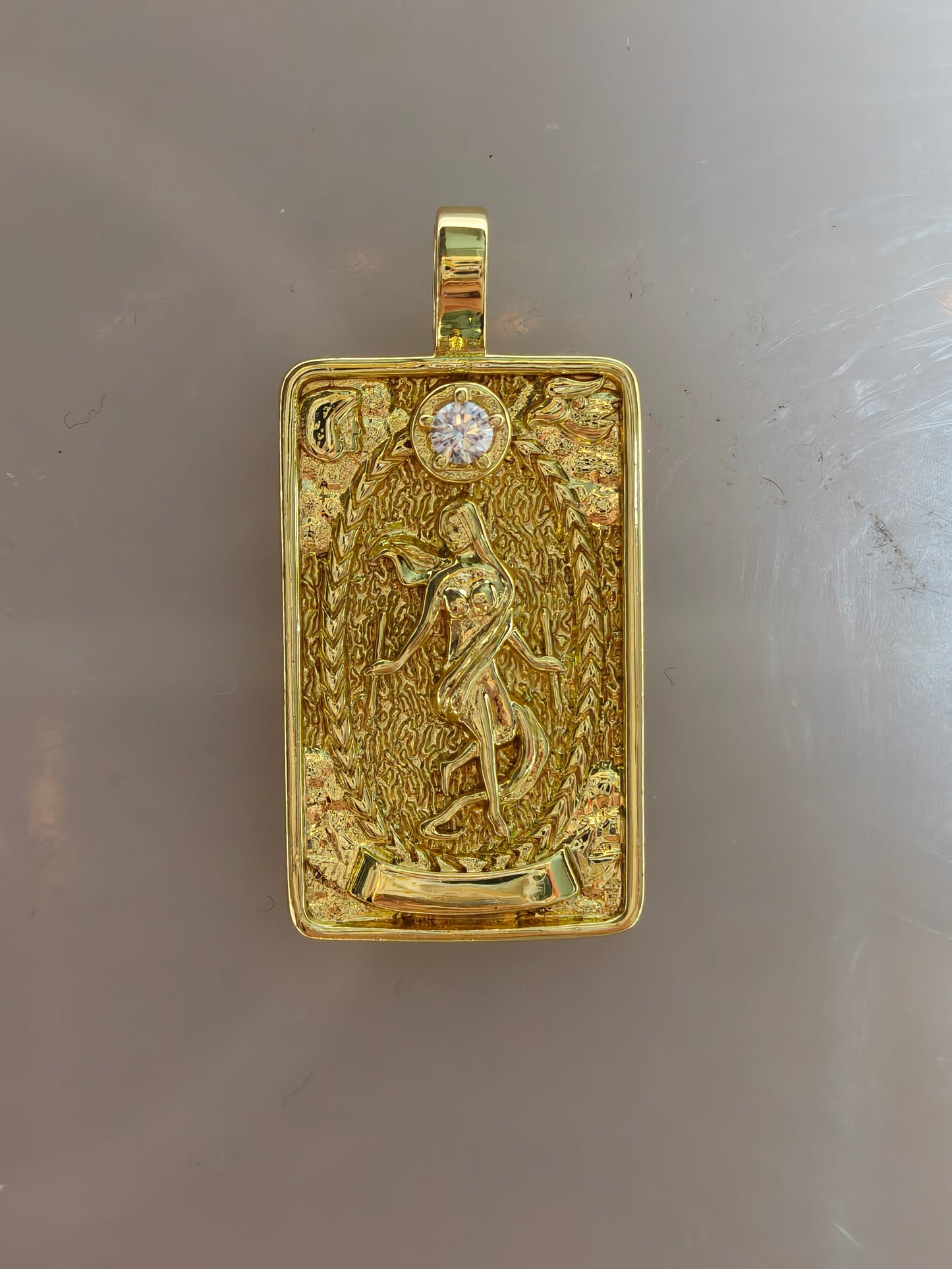 22 Ace Tarot Pendants | Fully Set with Rhinestones & Colorfast Electroplated Gold