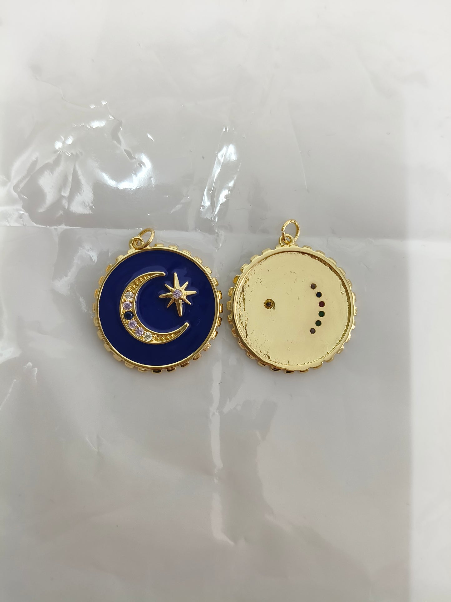Blue Star and Crescent Pendant