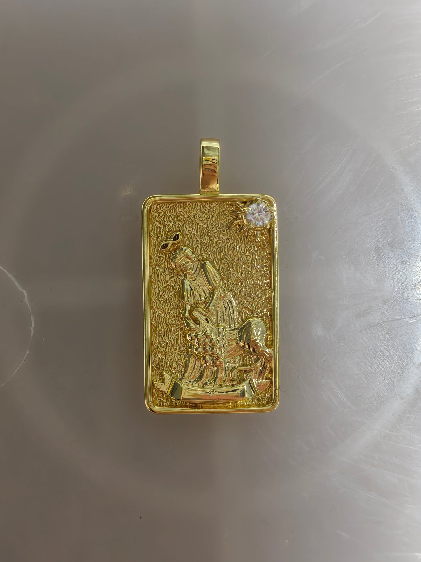 22 Ace Tarot Pendants | Fully Set with Rhinestones & Colorfast Electroplated Gold