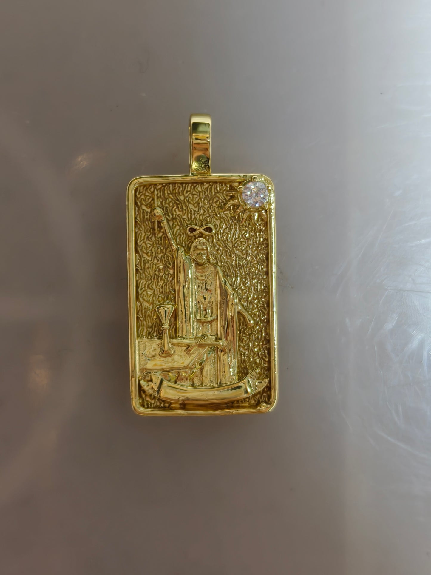 22 Ace Tarot Pendants | Fully Set with Rhinestones & Colorfast Electroplated Gold
