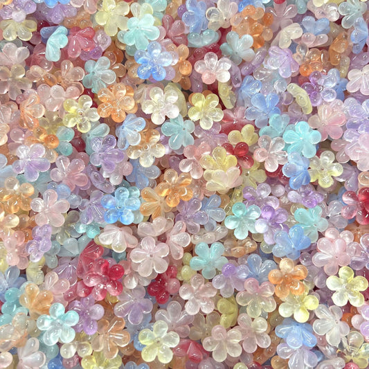 22mm Five-Petal Flower Two-Color Gradient 100g/bag