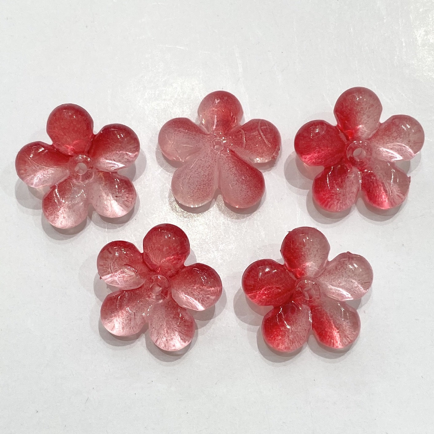 22mm Five-Petal Flower Two-Color Gradient 100g/bag