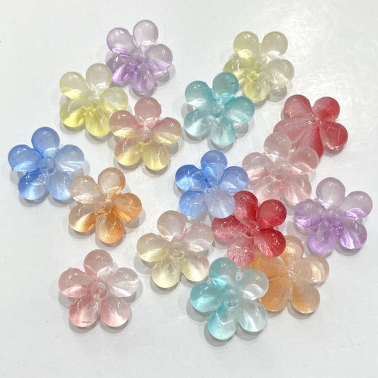 22mm Five-Petal Flower Two-Color Gradient 100g/bag