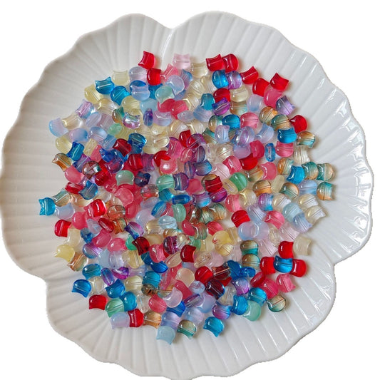 10*8mm Cat Head Glass Beads Handmade Diy Jewelry Accessories  100g/bag