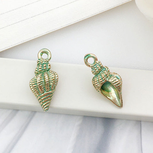 Alloy Conch Marine Life Pendant DIY Accessories 9 x 19mm