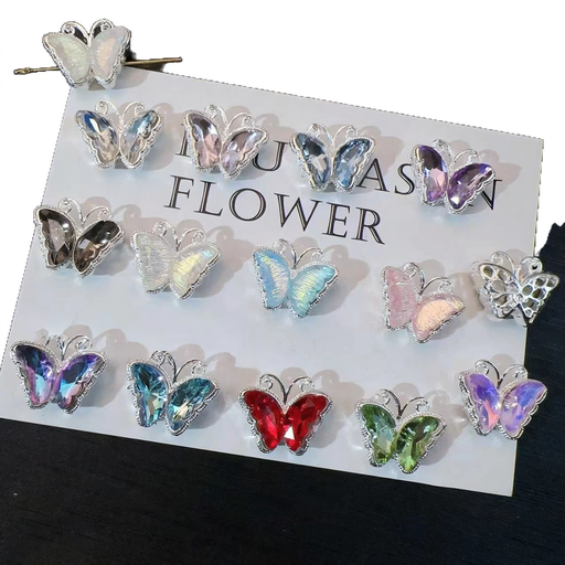 16*19mm Zircon hollow butterfly multi-color multi-hollow DIY handmade